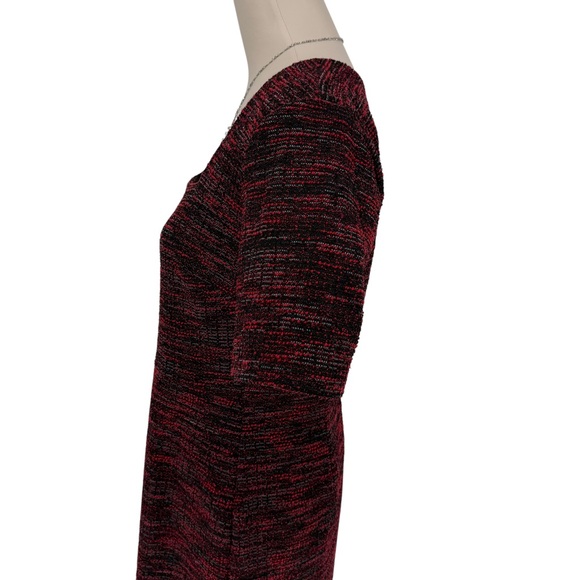 Ann Taylor Tweed Knit Square Neck Short Sleeve Sheath Dress Sz 6 Career Preppy - Picture 7 of 16